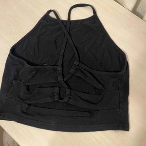 Cropped Tank Top with cross opened back